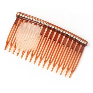 Diamante Tort French Side Combs - 8cm 