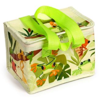 Tropical Frogs Zip Up Insulated Lunch Bag 