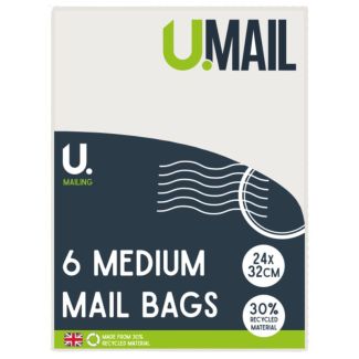 U. Mailing Mail Bags Peel & Seal - 6pcs (Medium -24x32cm)