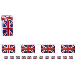 Union Jack Flag Rayon Bunting - 12ft (8x5" Flag)