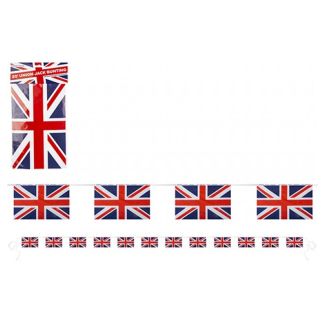 Union Jack Flag Rayon Bunting - 20ft (12x8" Flag)