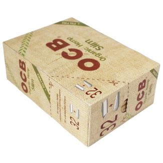 OCB Organic Hemp Slim Unbleached Rolling Papers + Tips 
