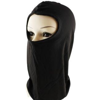 Thin 1 Hole Balaclava - Black 