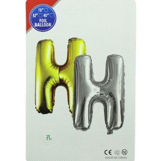 16" Letter "H" Air filled Foil Balloon - Gold