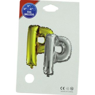 16" Letter "P" Air filled Foil Balloon - Silver
