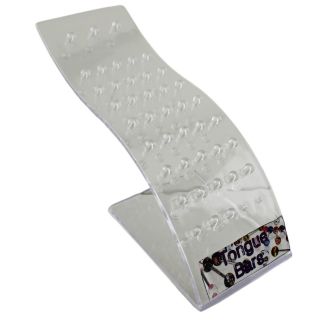 Straight Barbell piercing Retainer Tongue Bar - 18mm
