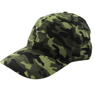 Adults 6 Panel Adjustable Metal Buckle Baseball Cap - Camo