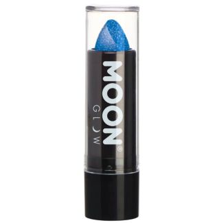 Moon Glow Neon UV Glitter Lipstick - Glitter Blue
