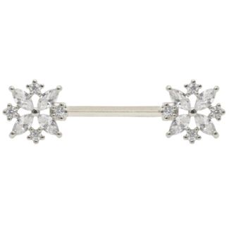 Bloom Crystal Flower Nipple Bar