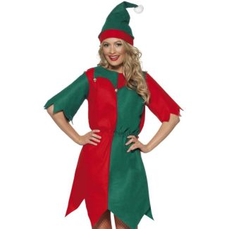 Ladies Elf Costume with Hat & Tunic - X Large