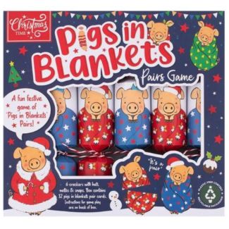 Christmas Pigs in Blankets Game Crackers – Box of 6 (9")