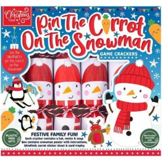 Festive Pin the Carrot Game Crackers – Box of 6 (9")