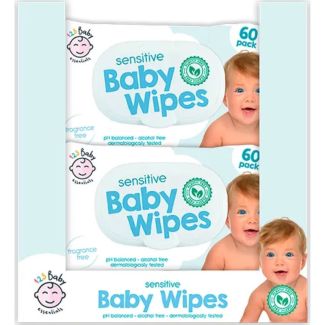Sensitive Fragrance Free Baby Wipes – Pack of 60