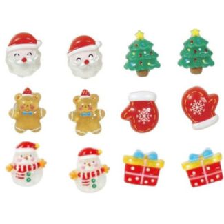 Set of 6 Christmas Earrings — Assorted
