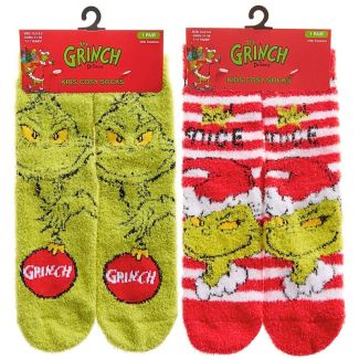 Kids Cosy Christmas Socks The Grinch Dr. Seuss (Age 4-7) – Assorted