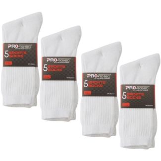Men's Pro-Tonic Active Sportswear Sport Socks – White