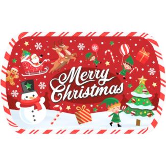 Festive Christmas Scene Serving Tray