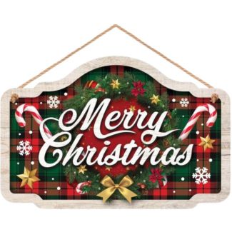 Festive “Merry Christmas” Decorative Sign