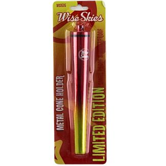Wise Skies Gradient Metal Cone Holder - Red and Yellow