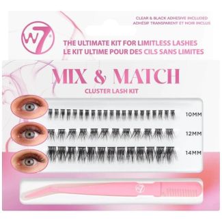 W7 Mix & Match Cluster Lash Kit With Applicator (Adhesive included)