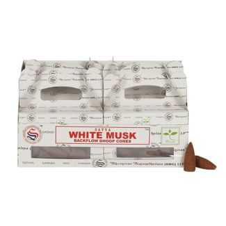 Wholesale Satya Backflow Dhoop Cones - White Musk