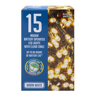 Wholesale 15 LED Lights Battery Operated Warm White Lights  