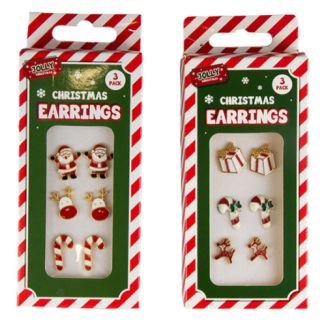 Wholesale Festive Christmas Earrings - Assorted Designs 