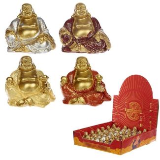 Wholesale Lucky Glitter Mini-Buddha - 4cm