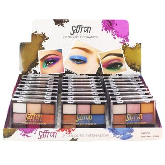 Wholesale Saffron 9 Colours Eyeshadow - Assorted 