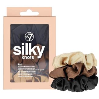 3pcs W7 Large Mulberry Silk Hair Scrunchies - Fall