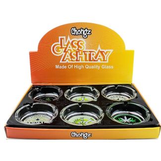 Chongz Premium Round Glass Ashtray  - Assorted Designs