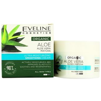 Wholesale Eveline Organic Aloe Vera Moisturising Smoothing Cream 50ml