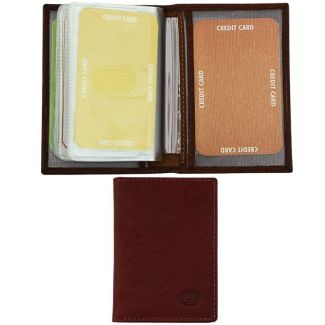 Wholesale Florentino Bifold Genuine Leather Credit Card Holder - Brown