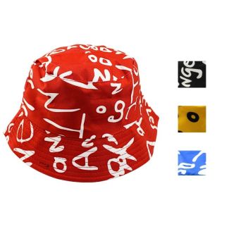 Adults Reversible Bucket Hat Multi Symbols Design - Assorted Colours