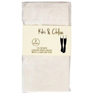 Wholesale kiki & Chloe 15 Denier Luxury Knee High - White