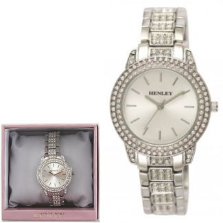 Wholesale Ladies Henley Bling Diamante Metal Bracelet Watch 