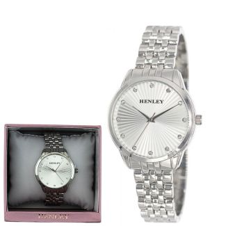 Wholesale Ladies Henley Sunburst Bracelet Watch - Silver
