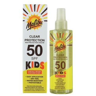 Malibu Kids Clear Protection Spray SPF 50 