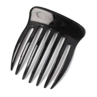 Black Wide Tooth French Side Hair Comb - 7cm
