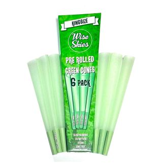 Wise Skies King Size Green Cones 6pcs