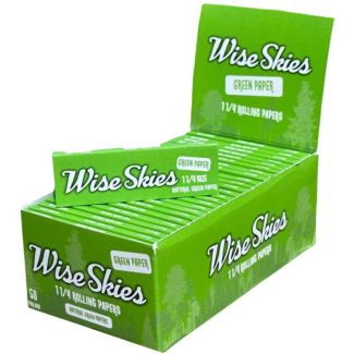 Wise Skies Medium 1¼ Green Rolling Papers - 50 Booklets