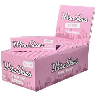 Wise Skies Medium 1¼ Pink Rolling Papers - 50 Booklets