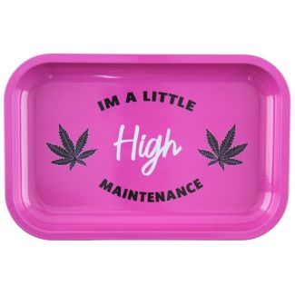 Wise Skies Medium Tray "High Maintenance" (Pink) 