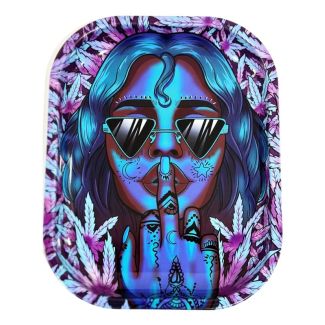 Wise Skies Small Rolling Tray - Silence (18cm x 14cm)