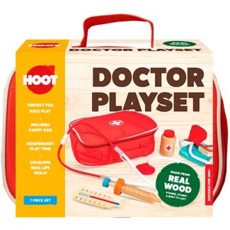 Wooden Doctor Play Set with Carry Bag – 7 Piece