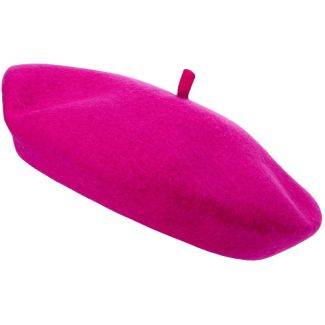 Wool Beret Hat - Pink