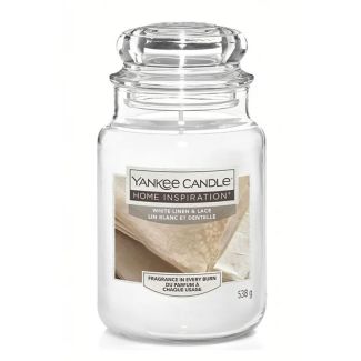 Yankee White Linen & Lace Scented Jar Candle - 538g