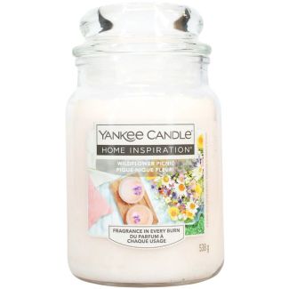 Yankee Wild Flower Picnic Scented Jar Candle - 538g