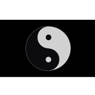 Yin Yang (Black) Flag - 5ft x 3ft