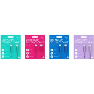 Zenso Braided Charging Cable (Lightning to Type-C) - Assorted (1m)